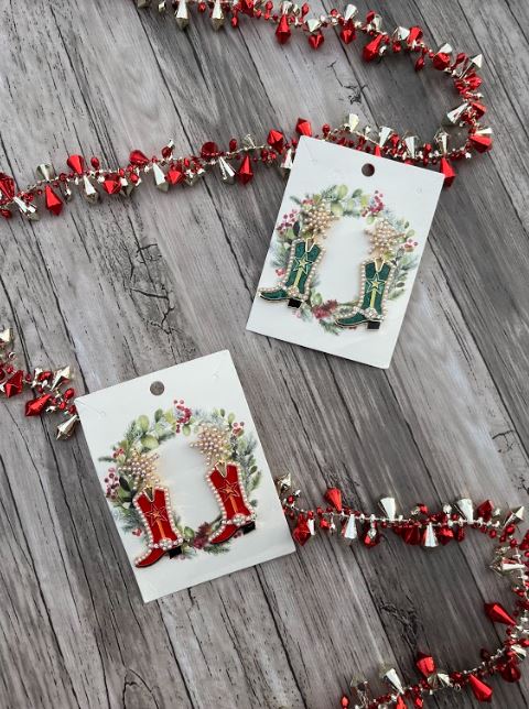 Cowgirl Christmas Earrings