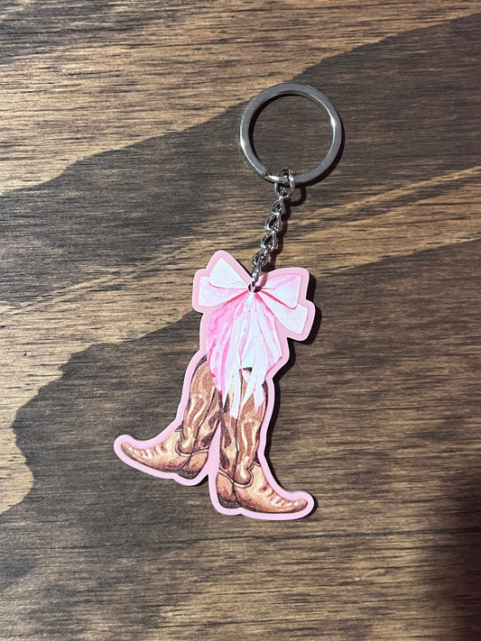 Boston Cowgirl Keychain